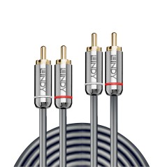 High-Quality Lindy 3M Dual Phono Cable Cromo - 35347 for Superior Audio Experience